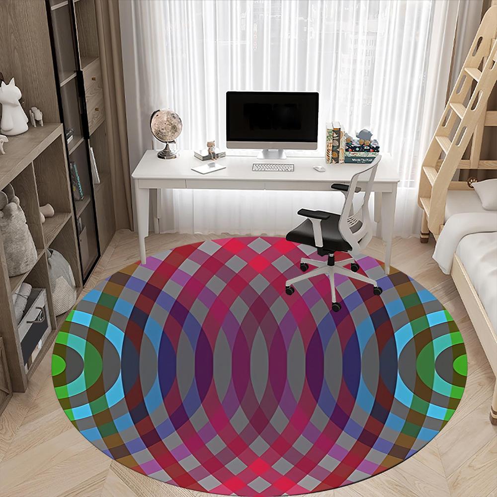 1 Stück optische Illusion Stuhl Teppich für Büro, Innenbereich rutschfester waschbarer Polyesterfaser Teppich,