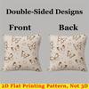 Beige Butterfly Square Jacquard Pillow Cover for Sofa Office Waist Cushion Cover Home Decorative Pillowcase