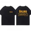 Sport T Shirt Motorcycle Ohlins Shock Absorber Modified T-shirt Fans Clothes Men Women Car Club Pure Y2k Short Sleeves Classic