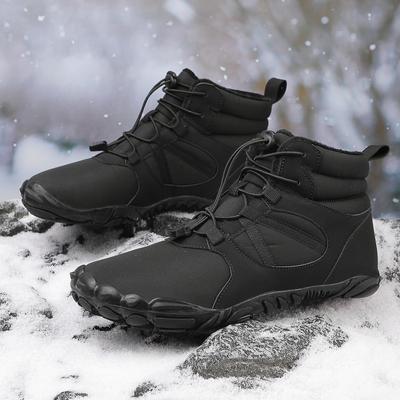 Five-finger Outdoor Sports Cotton Shoes Men's and Women's Velvet Warm Boots Wear-resistant Non-slip Snow Boots Winter Thickened Couple Shoes