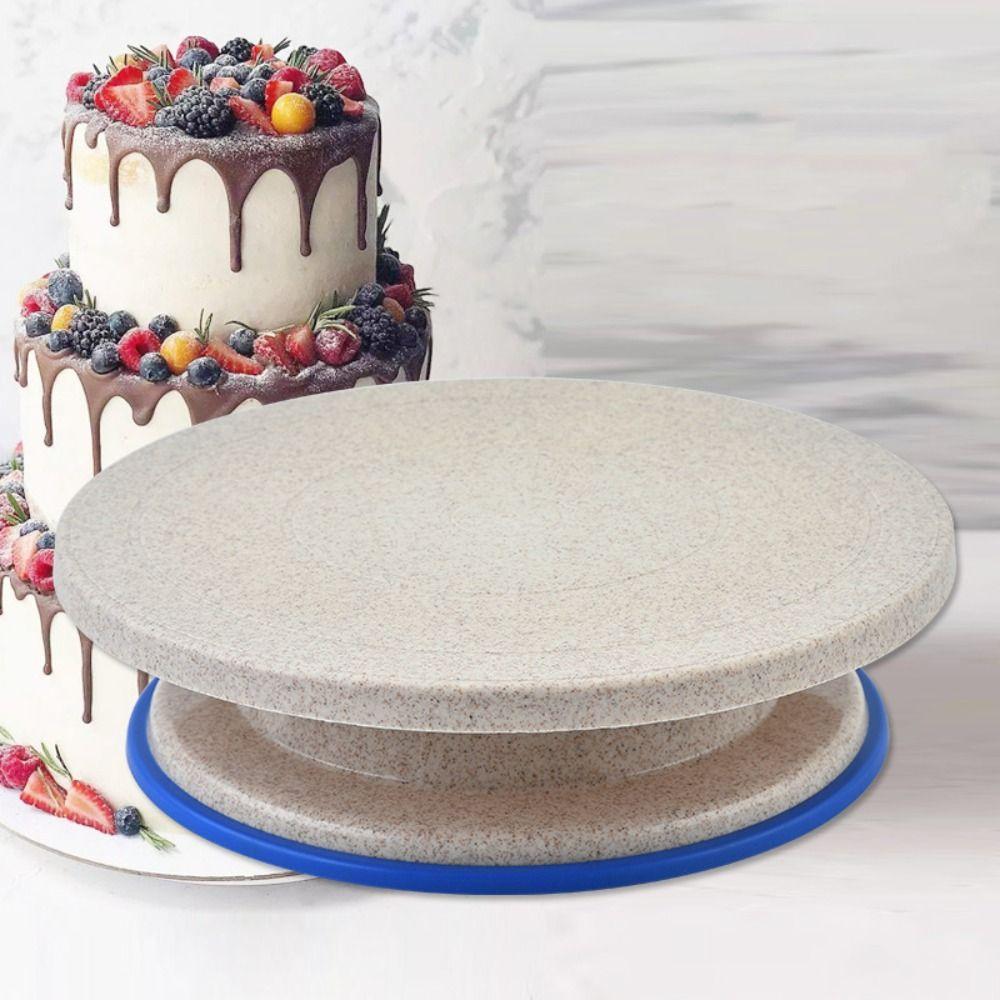 Plastic Cake Turntable Stand Round Revolving Dessert Stand DIY Rotating Cake Stand Kitchen