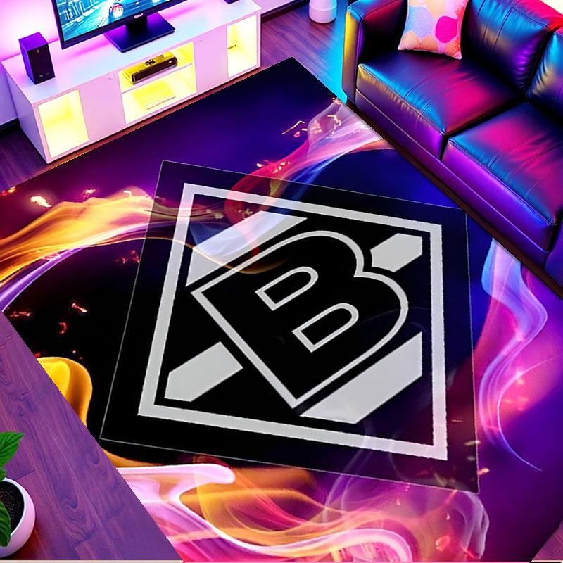 Borussia Mönchengladbach Druckteppich, Waschbarer Bodenläufer, Für Eingangsbereich Studentenwohnheim Waschküche Büro Arbeitszimmer, Heimdekoration Geburtstag Weihnachtsgeschenk