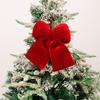 Christmas Ornament Multi-Size Design Velvet Fabric Bow Handmade 3D Shape Christmas Bowknot Decoration