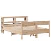 VidaXL Bed Frame with Headboard 120x190 Cm Solid Pine Wood, Bed, Bedroom Furniture, Wooden Bed, Bed 3306204