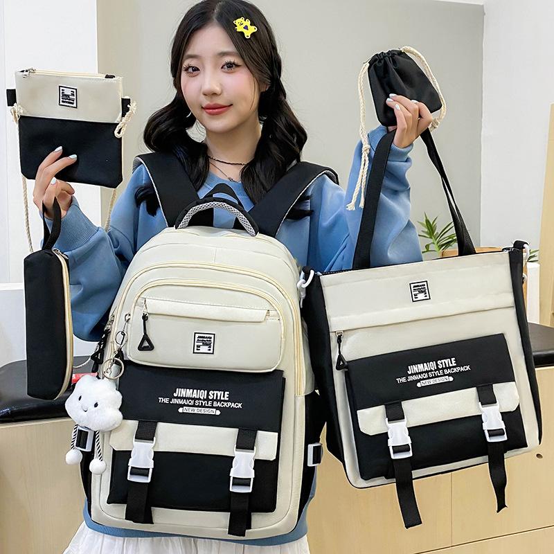 Schoolbags for Children Elementary School Students  Girls Junior High School Students  High School Five Piece Backpack