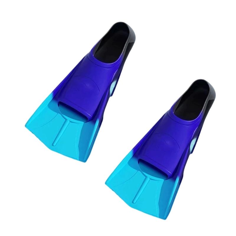 Silicone Swim Fins Adult Kids Snorkels Fins Travel Size Flippers Swim Training Fins