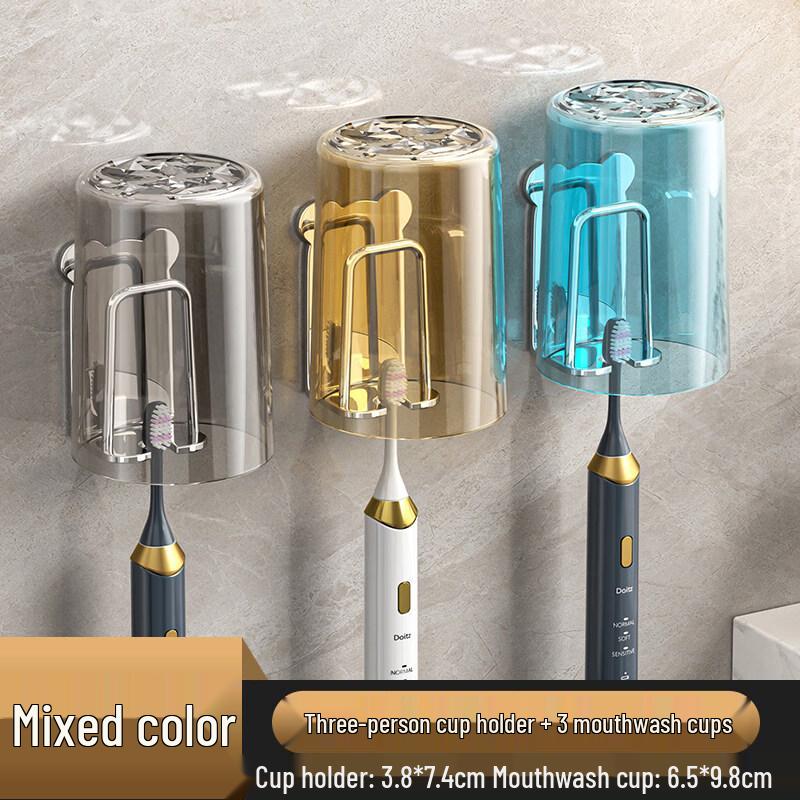 LIEI Stainless Steel Suction Cup Toothbrush Holder