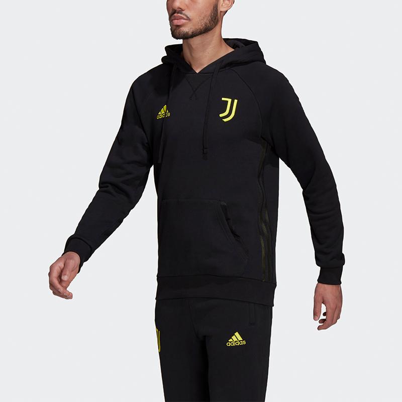 Adidas Juventus Football Hoodie Men Tops Black GR2911