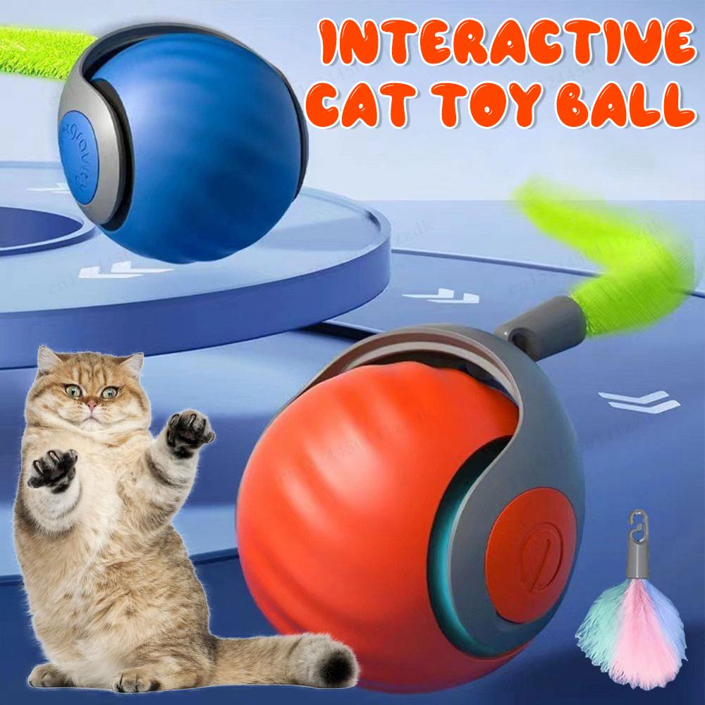 Speedy Tail 2.0 Cat Toys Smart Interactive Cat Toy Ball Adjustment Automatic Moving Cat Toy Ball Cat Training Imitate Mouse