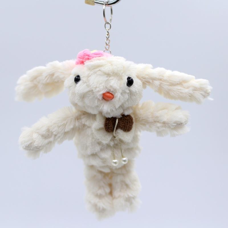 Looping Ears Rabbit Plush Toy Dolls School Bag Hanging Decoration Keychain Rabbit Plush Hanging