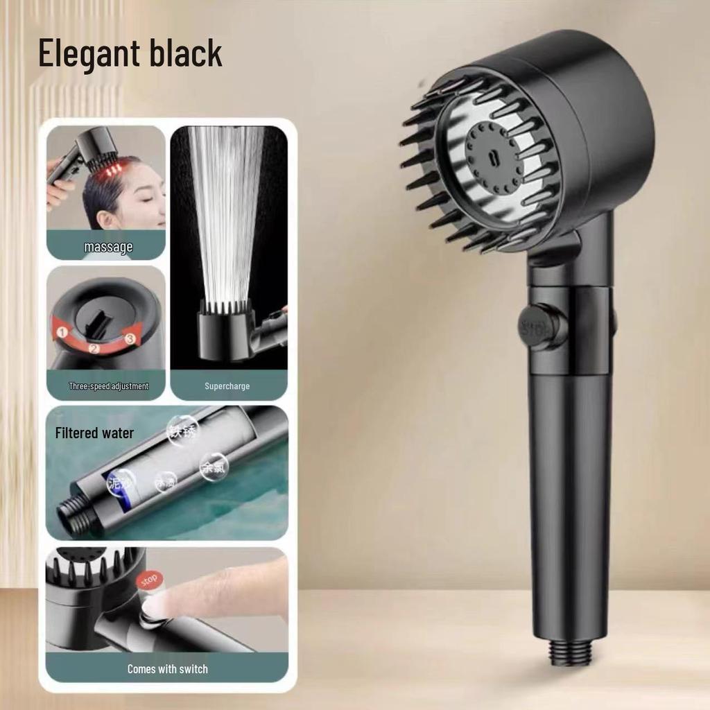 Powerful Shower Head Set with Filter and Spray Booster