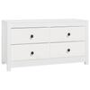 821775 vidaXL Armoire latérale Blanc 100x40x54 cm Bois de pin massif