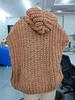 European & American Autumn/Winter Chunky Knit Hooded Sleeveless Vest Cardigan