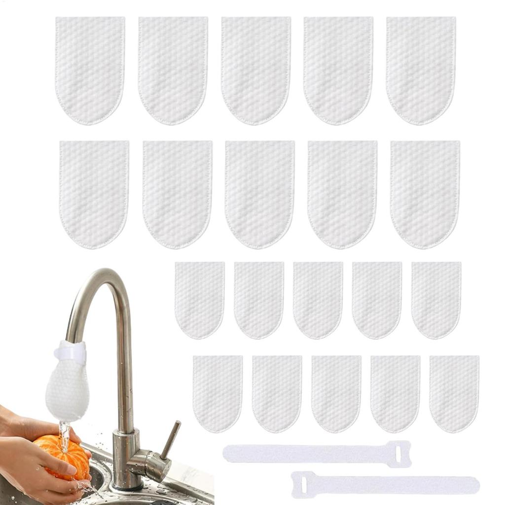 20Pcs Universal Faucet Filter Cotton Anti-splash Thickened Faucet Filter with strap Water Filter Bag For Kitchen Sink
