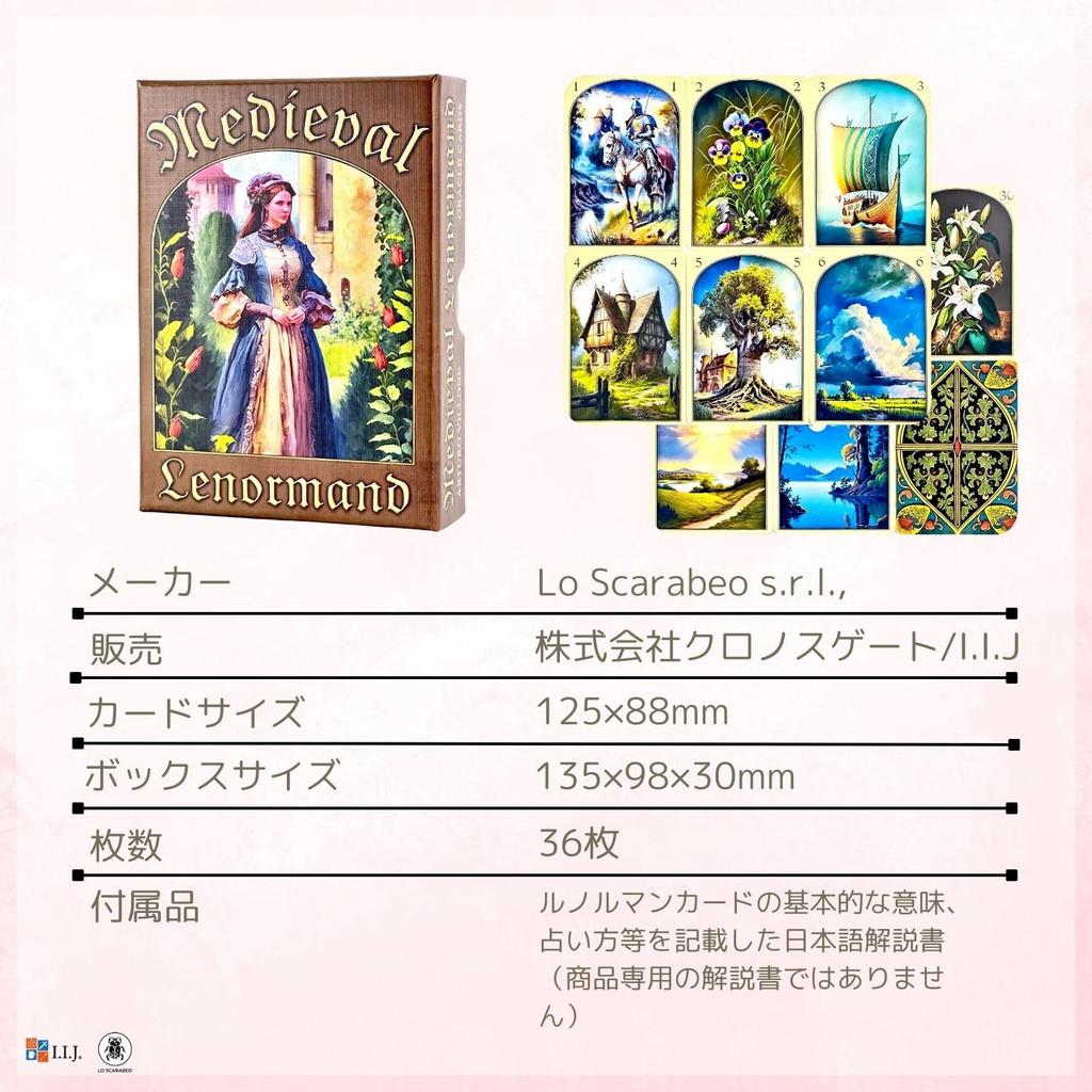 Lenormand Medieval Lenormand Oracle Retro Classic Fortune Includes Japanese Instruction Authentic I.I.J Cards, Cards, Telling, Manual,