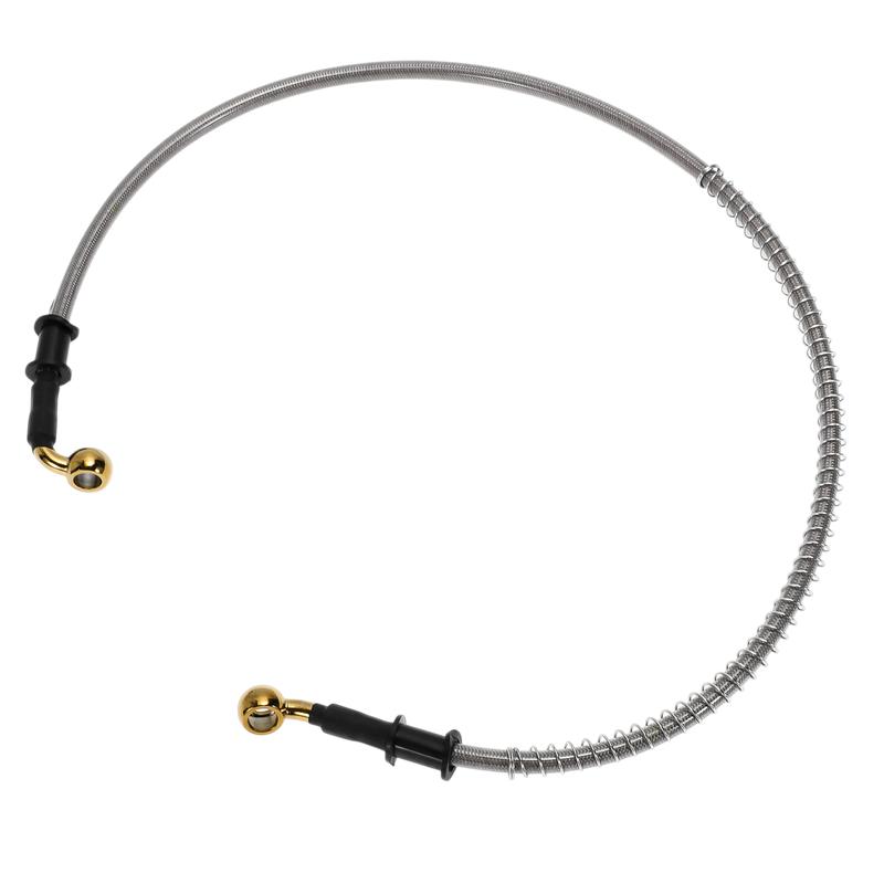 Motoforti 80cm Motorcycle Brake Clutch Oil Hose Line Silver Tone 1 Pc