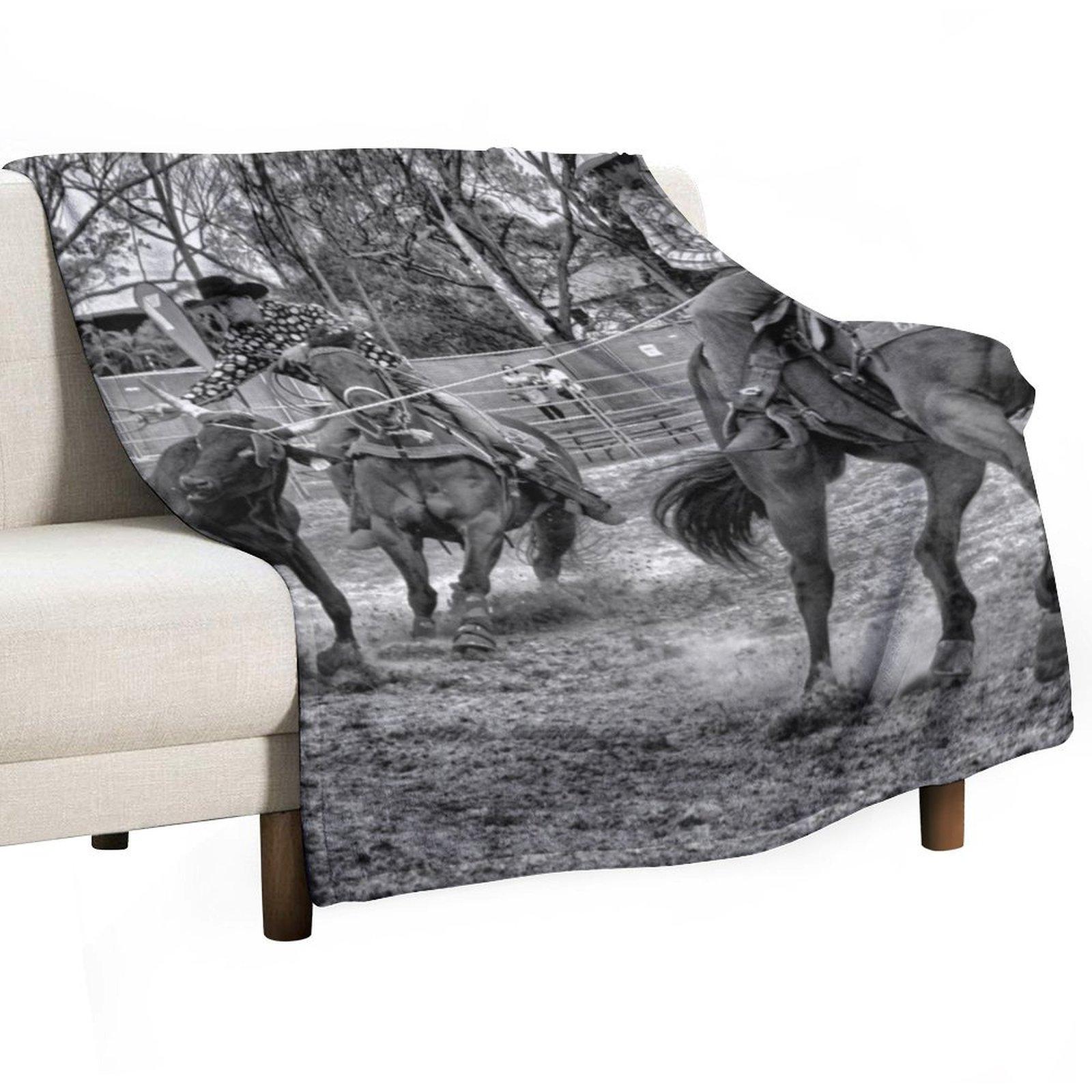 

CATTLE ROPING, TEAM ROPING Throw Blanket Luxury St For Baby Warm Fashion Sofas Blankets 30x40in