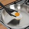 1pcs 2-in-1 Pancake Toast Omelette Overturned Spatula Silicone Omelet Spatula Toast Fried Egg Clip K