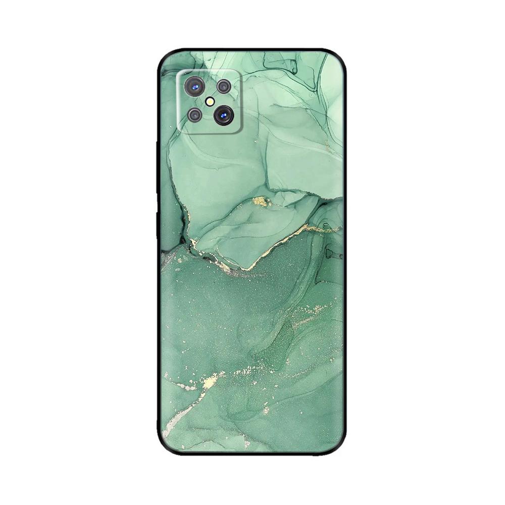 For Oppo Reno4 Z 5G Case Cute Cartoon Painted Black Silicone Soft TPU Back Cover For OPPO A92S Phone Back Bumper Shell Bag Coque