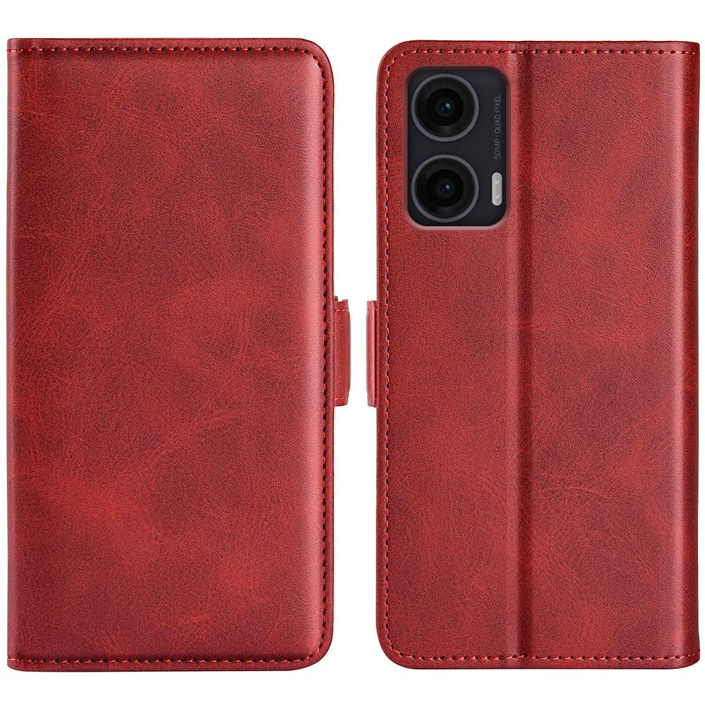 For Motorola Moto G35 5G Stand Case Calf Texture Leather Wallet Phone Cover