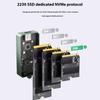 Portable 2230 M.2 Disk Enclosure NVMe Protocol USB3 1 Port Aluminum Shell Enhances Heat Dissipation Secure Installation