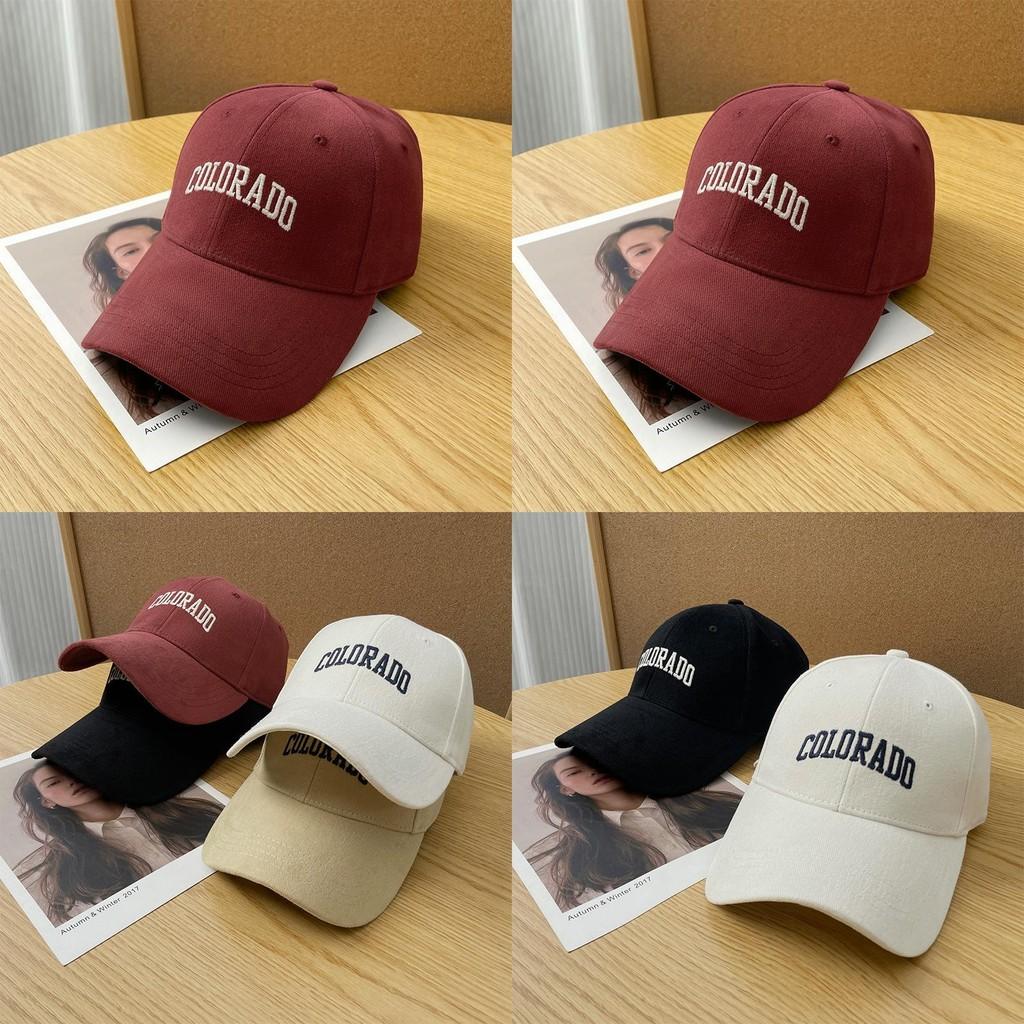 Simple Solid Color Letter Embroidery Women Summer Casual Sunshade Baseball Cap For Casual Outdoors