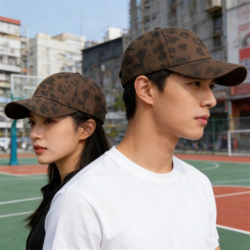 Leopard Hard Top Baseball Cap Outdoor Sun Hat