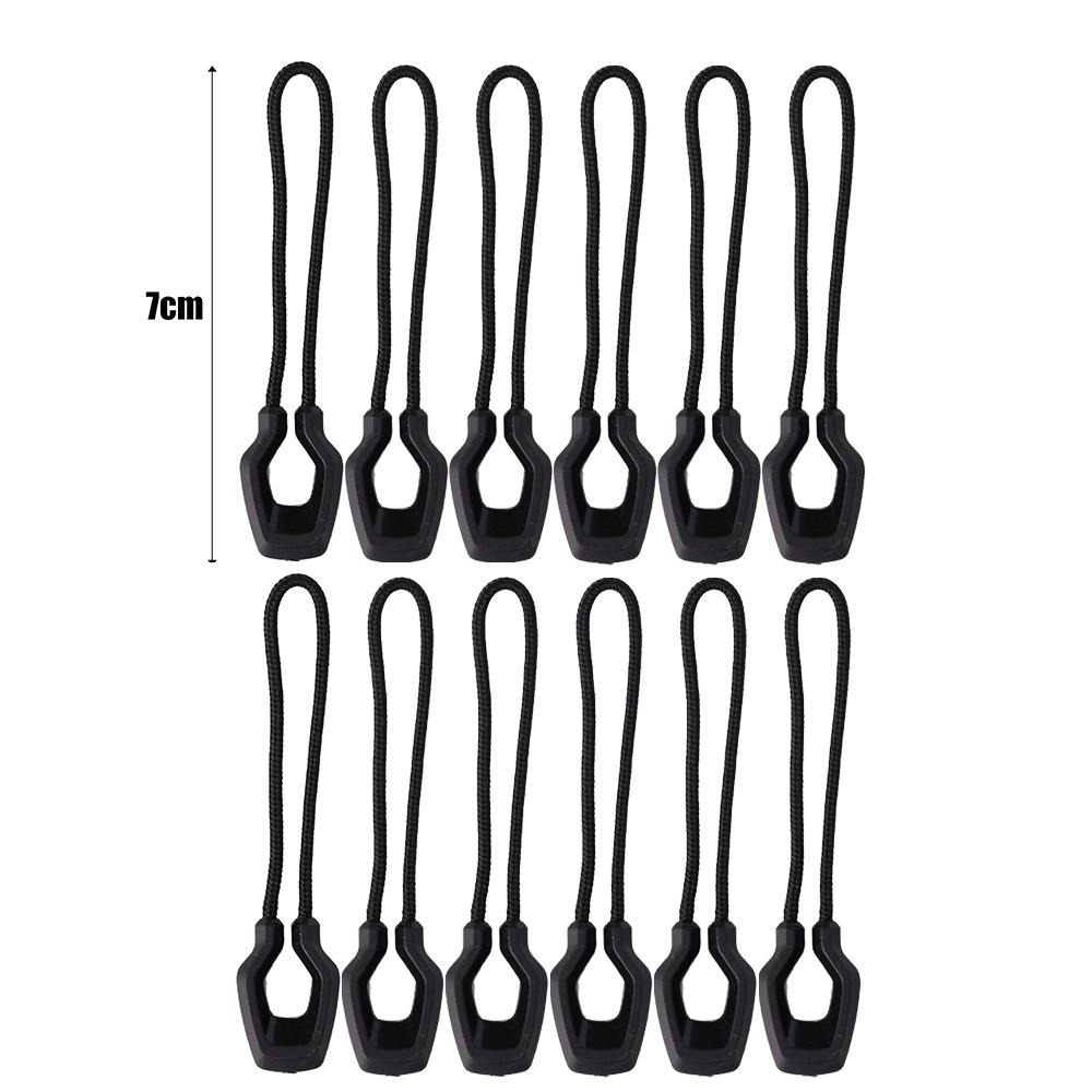 6/12pcs Zipper Pullers Convenient Zipper Extension Knapsack Jacket Zippers Accessories Tent Zipper Pull Slider Head Tool