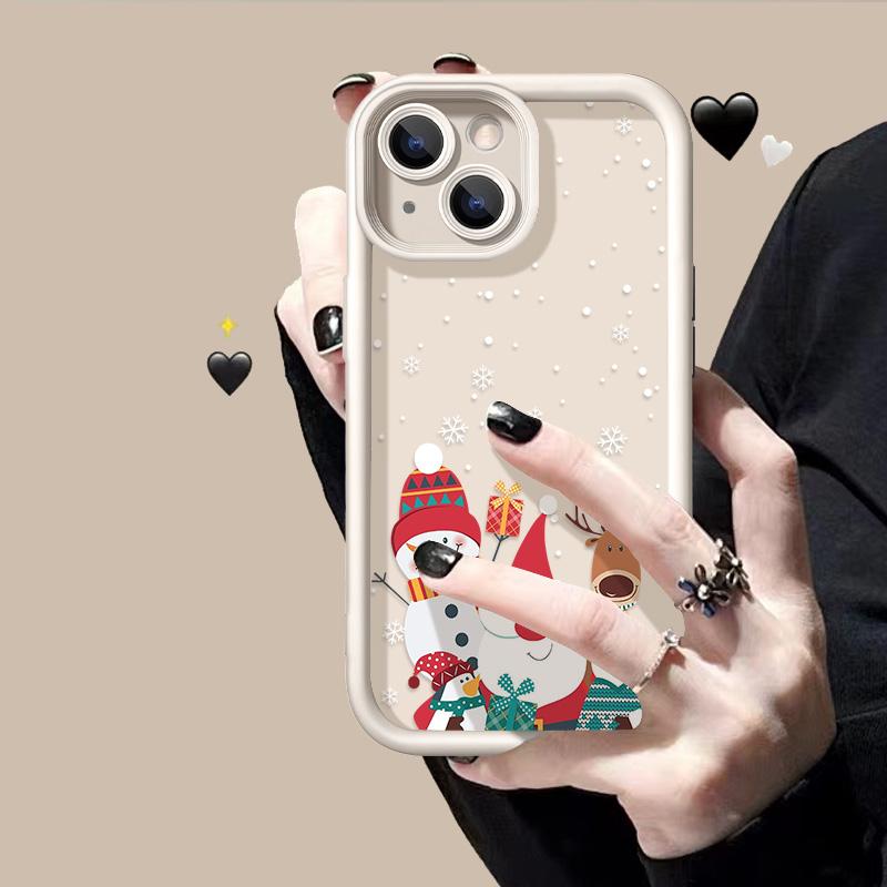 Christmas Phone Case for iPhone 11 13 12 14 15 16 Pro Max XR XS Samsung A15 A55 A05 Redmi 12 13C OPPO A16 A18 A60 Reno 11 Vivo Y17S Y12 Infinix Note