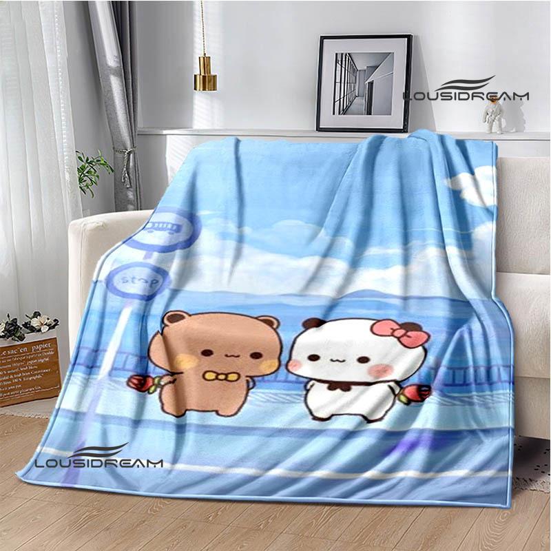 Cute cartoon bear Printed blankets picnic blanket Warm Flannel blankets Soft and comfortable blanket bed linings Birthday Gift