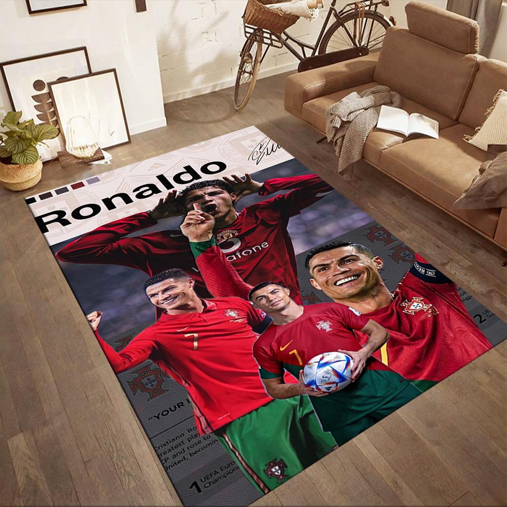 Cristiano Ronaldo 27 Floor Rug Office Rug Perfect for Dormitory Study Room Entryway Outdoor Anti-slip Rug Anime Office Decor
