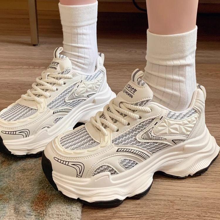 Show small feet, high value, thick sole height increase women's dad shoes, spring and autumn versatile trendy casual shoes women