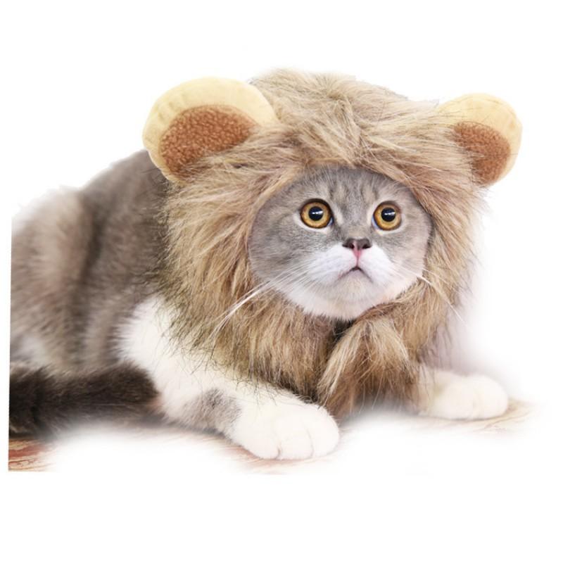 Halloween Lion Pet Hat Adjustable Dog Cat Costume Winter