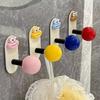 4Pcs Punch Free Wall Hooks Strong Load-bearing Creative Shape Self Adhesive Wall Mounted Clothes Key Towel Hangers