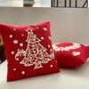 Red Throw Pillowcover INS Style Cushion Cover Soft Christmas Plush Pillowcase  Sofa/Bed