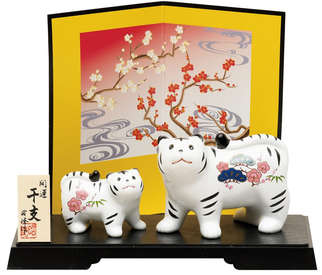 

Shoho 2022 Zodiac Ceramic New Entryway Bring Good Fortune to the New Made in Good Colorful Parent and Tiger Small Figurine, Year s Decoration,