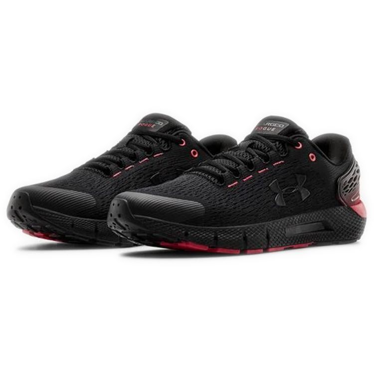 Under Armour Charged Rogue 1 Low Top Running Shoes Men sneaker Black Pink 3022592-002