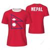 Sports Mesh T-shirt Nepal Flag For Running Bike Soccer Tennis Football Fitness Tees 3D Printed Custom