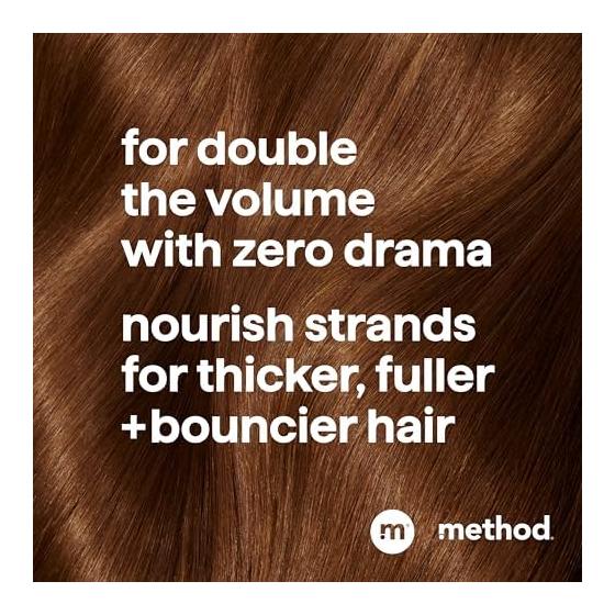 Method Volumizing Shampoo Pure Peace Rose, Peony, Pink Sea Salt Scent Notes Paraben and Sulfate Free 14 Oz (1 Pack)