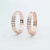 Rose Gold-Plated Purple Gold Pattern Round Ring Temperament Opening Adjustment Ring Jewelry