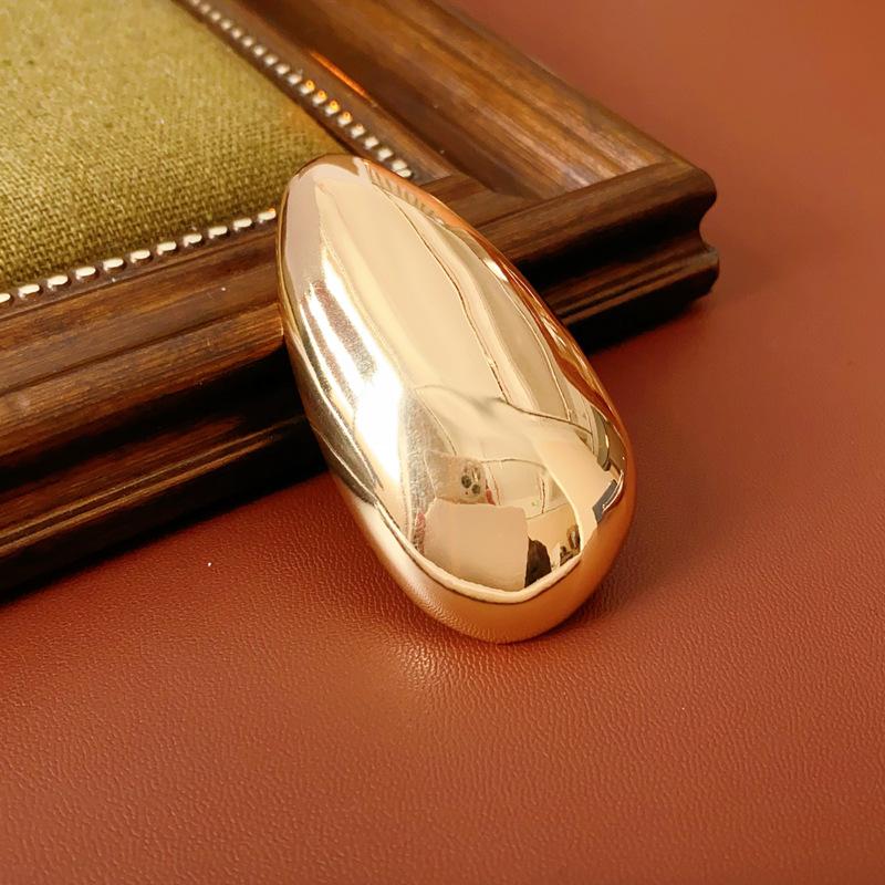 Geometrische Metall Glänzende Eierschalen Broschen Für Frauen Einzigartige Exquisite Anzug Korsagen Nadeln Party Schmuck Mode Accessoire