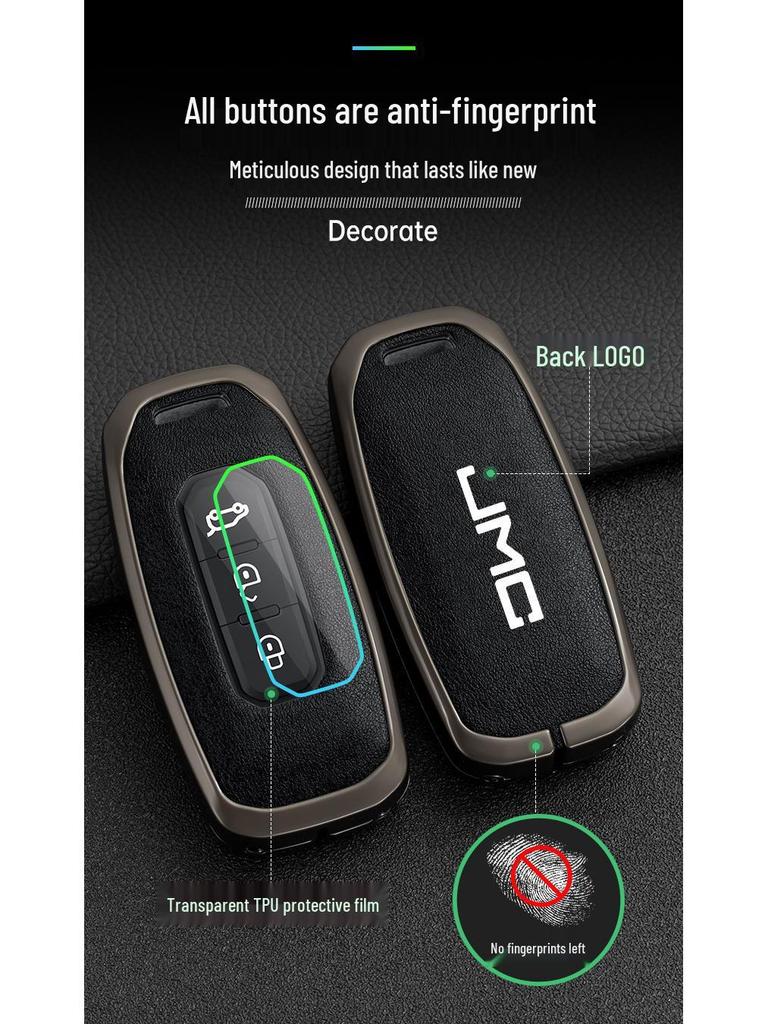 Compatible Jiangling Yuhu 7 Key Case: Metal Shell for Yusheng S350, S330, Transit, New Baodian.