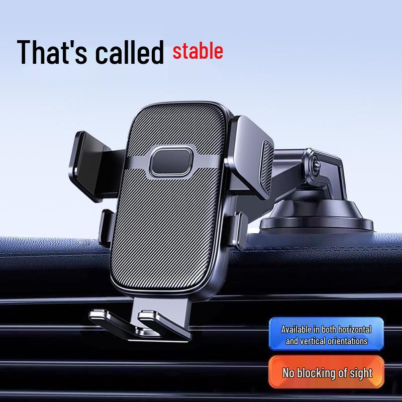Universal Car Phone Holder with Suction Cup and Air Vent Mount for Horizontal and Vertical Navigation