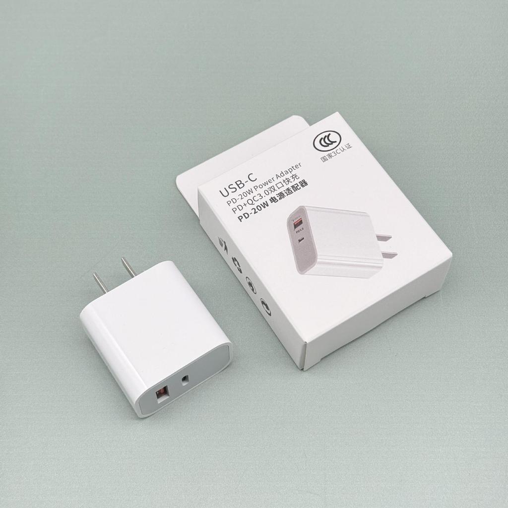 US Standard PD 20W Dual Port A+C Fast Charger for iPhone 14/Android