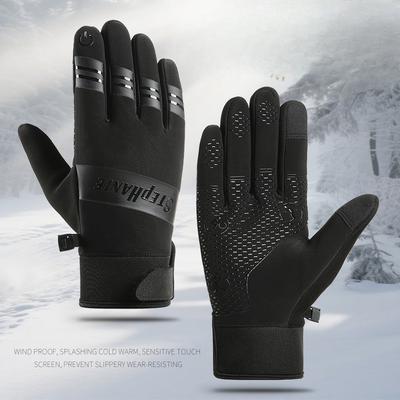 Warme Winterhandschuhe für Damen und Herren Outdoor-Sportarten Radfahren Wasserdicht Kälteschutz Anti-Rutsch Touchscreen Winddicht Mit Samt gefütterte Radhandschuhe