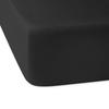 Cotton fitted sheet 90x200 smooth satin black