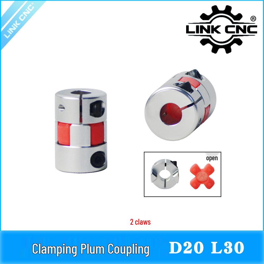 20x30mm CNC Aluminum Plum Blossom Coupling with Elastic Motor Screw Rod