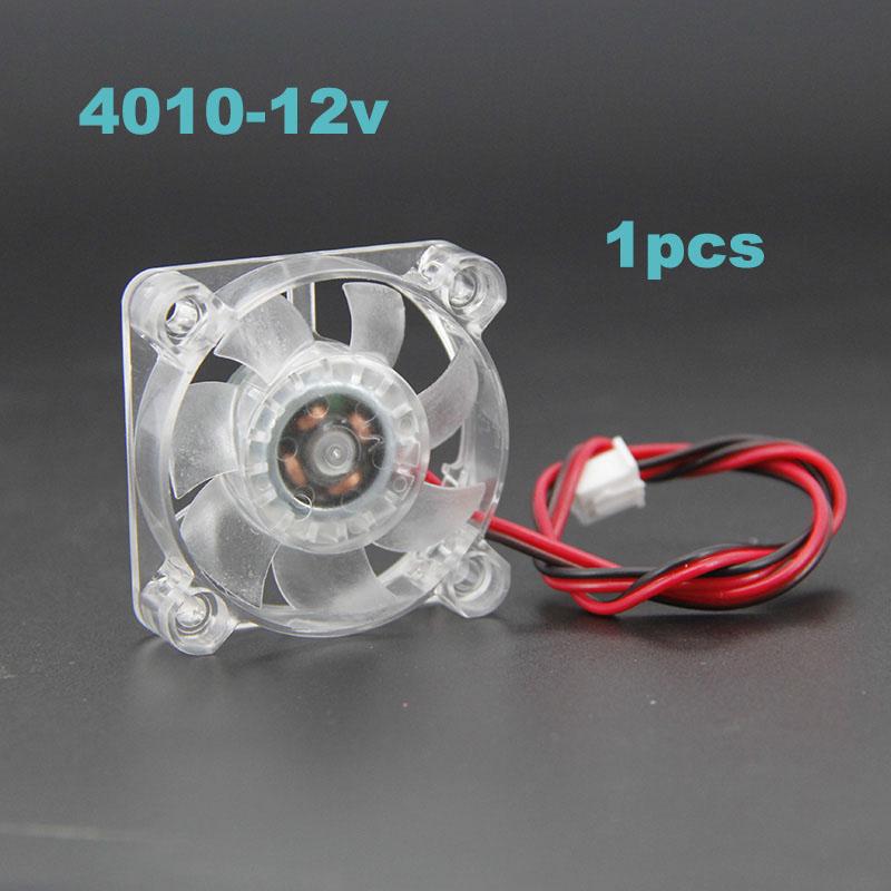 4010 40x40x10mm 4cm Hydraulic Bearing 2pin DC 5v 12v 24v Cooling Brushless Fan Transparent white LED light Emitting