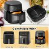 Non-Stick Air Fryer Silicone Liner Tray Reusable Baking Mat for Most Air Fryers Ovens Microwaves Baking Airfryer Accessories