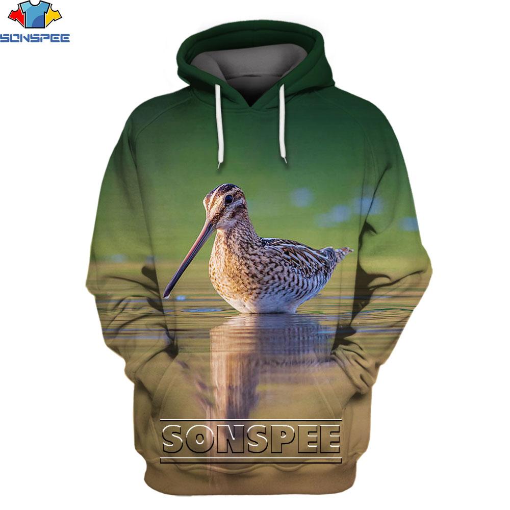 Spring Autumn Men Hoodies Sweatshirts Fun Hunting 3D Print Camouflage Streetwear Men's Women Animal Bird Casual Sportswear Tops